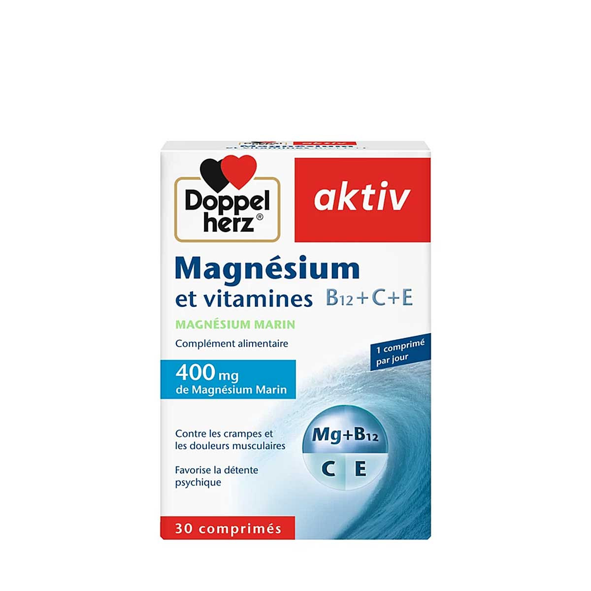 Doppel herz aktiv - Magnésium et vitamines - 30 comprimés