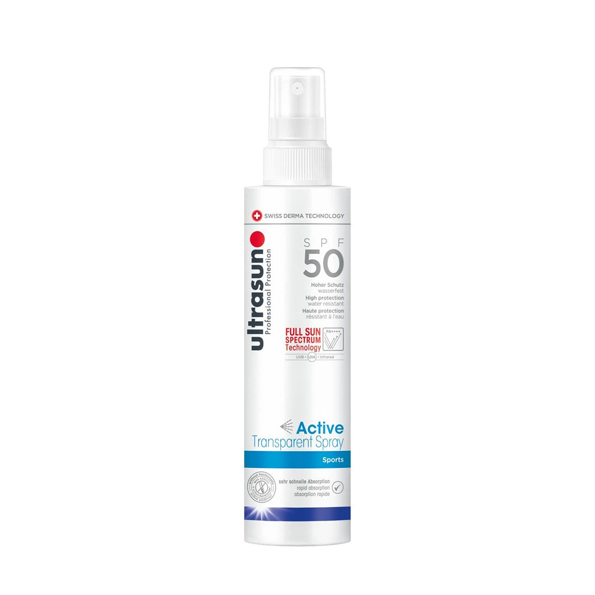 Ultrasun - Active transparent spray spf50 - Sports - 150ml