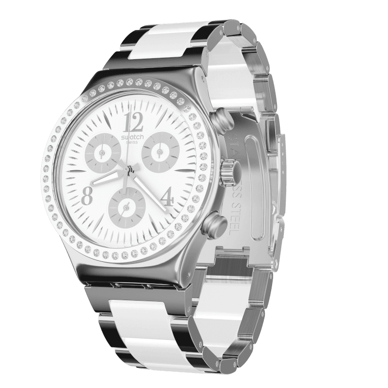 Montre Pour Homme Swatch MADE IN WHITE YCS119G