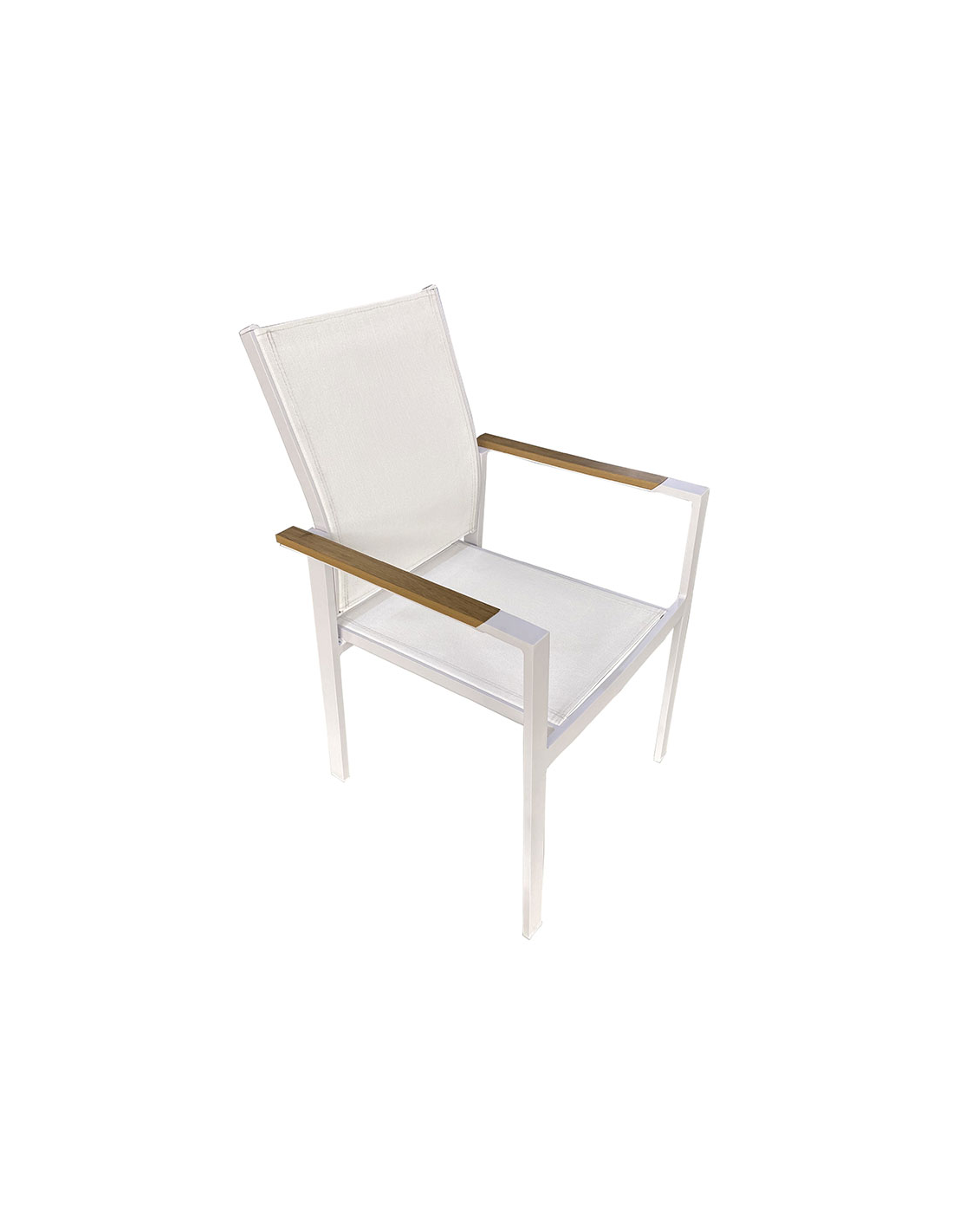 Siège NOYA teak/ blanc