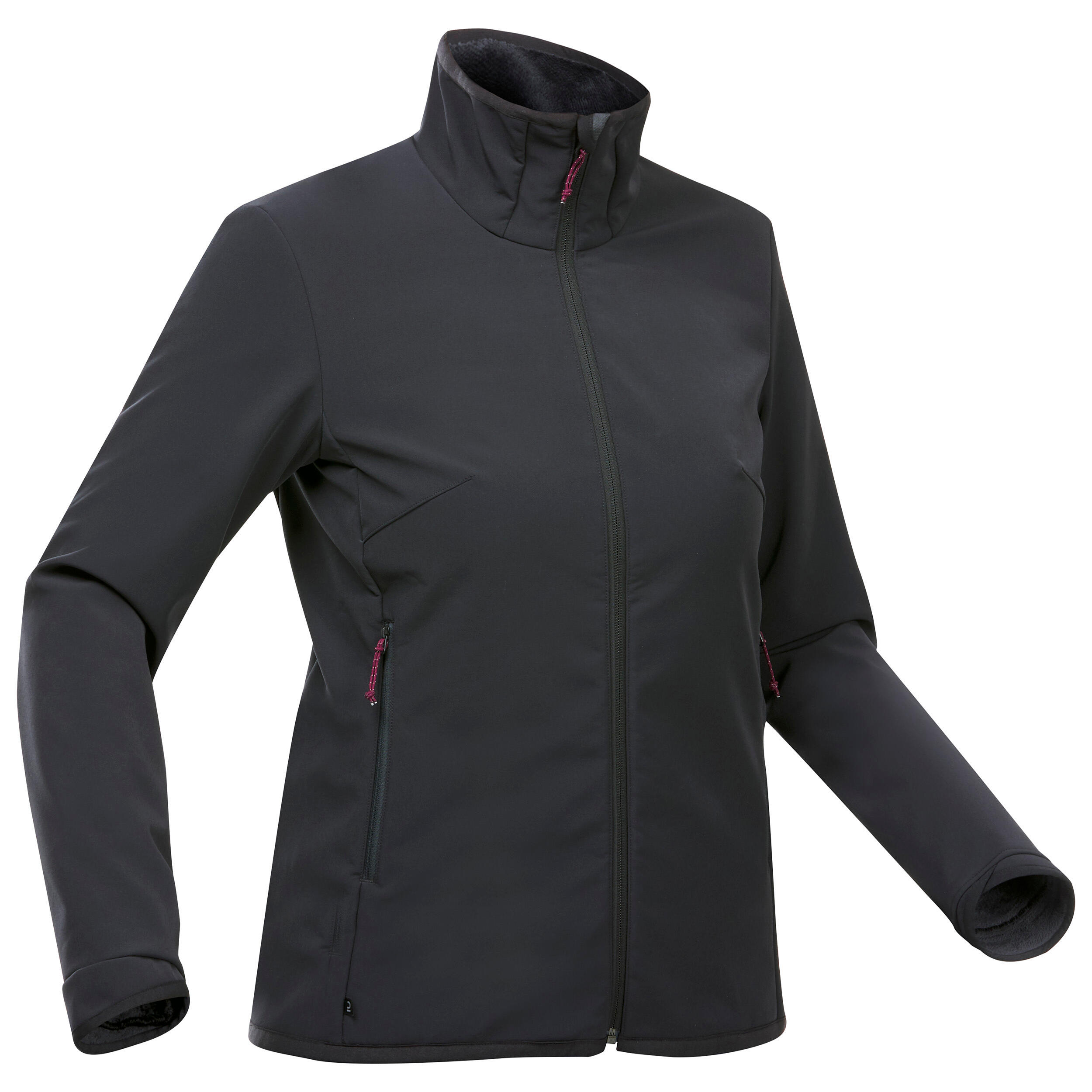 Veste softshell coupe-vent femme, MT100 noir