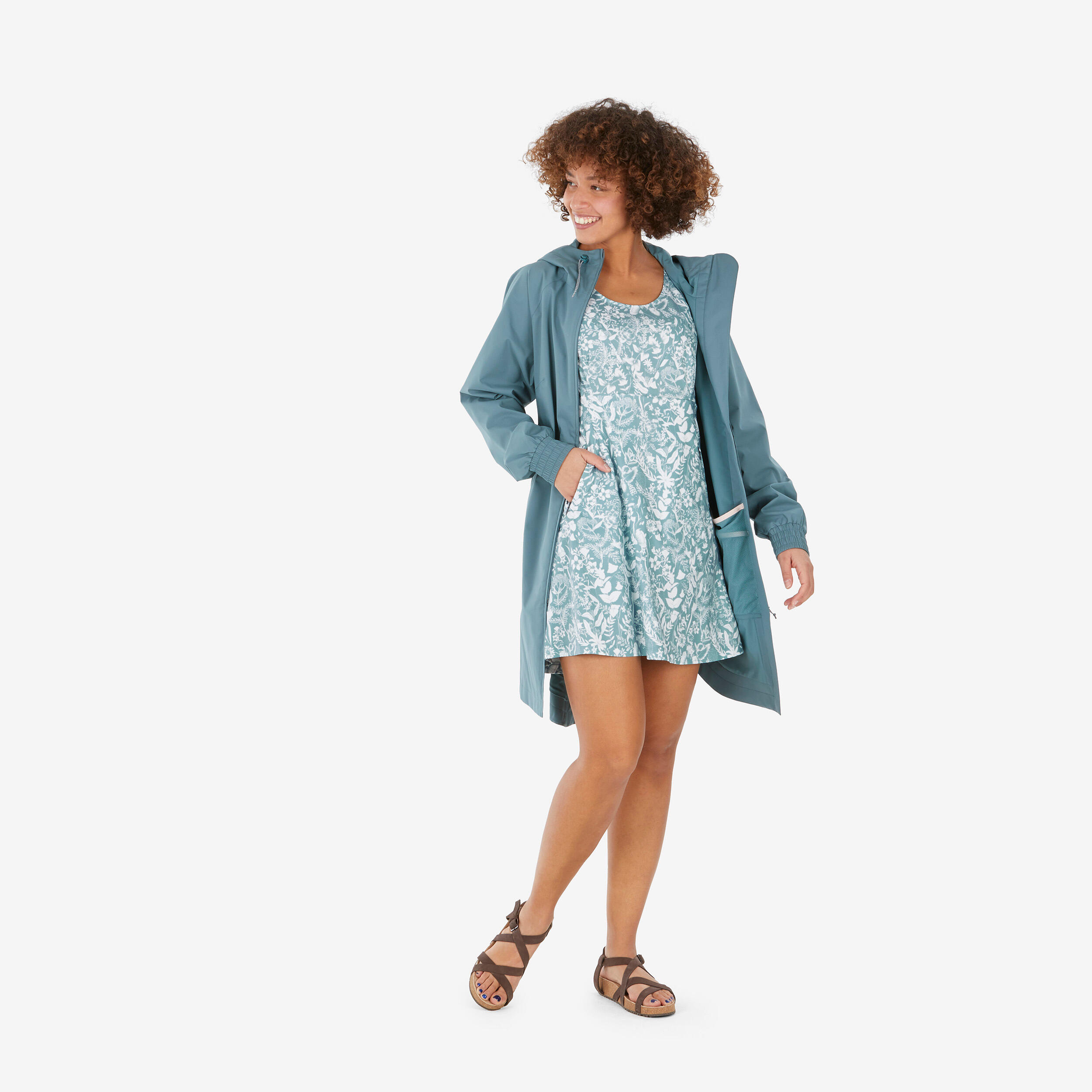 Robe de randonnée femme, Exploor bleu